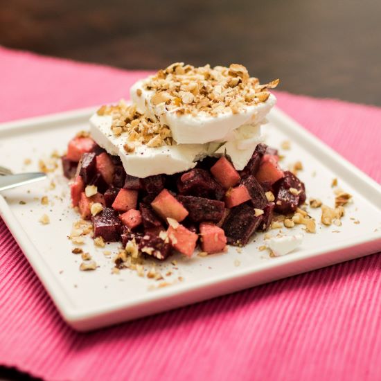 Rote Beete Salat mit Ziegenk