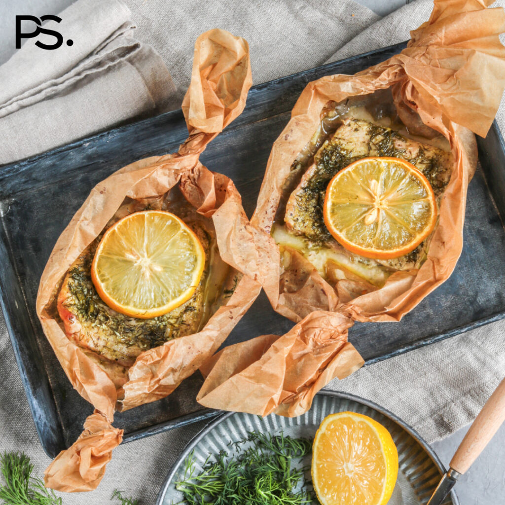 Fischpäckchen mit Fenchel und Zitrone