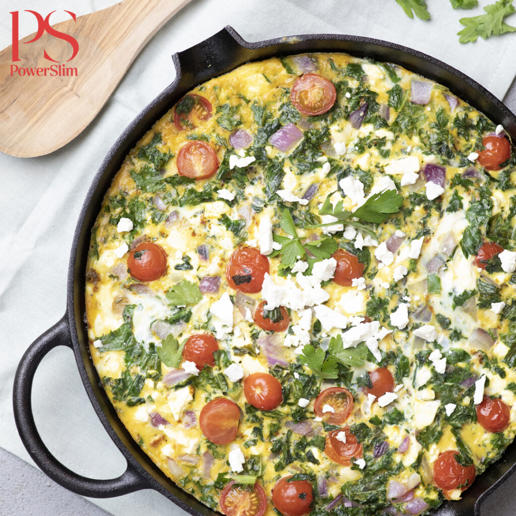 Frittata mit Grünkohl, Tomaten und Feta