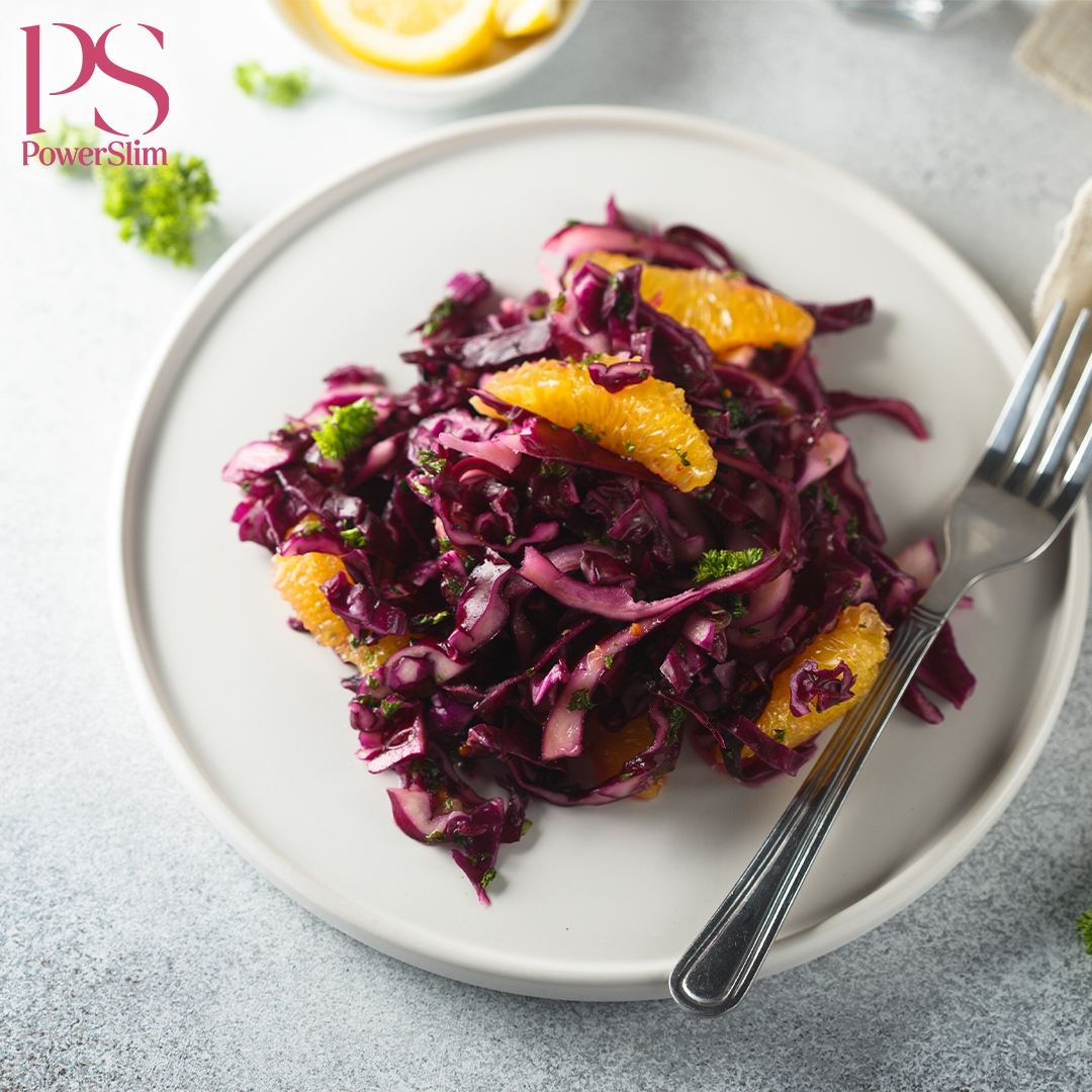 Rotkohl-Salat mit Mandarine