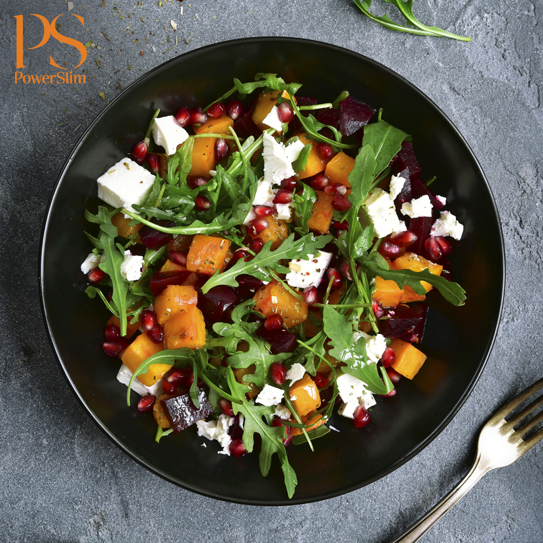 Herbstsalat mit Kürbis, Roter Bete und Feta