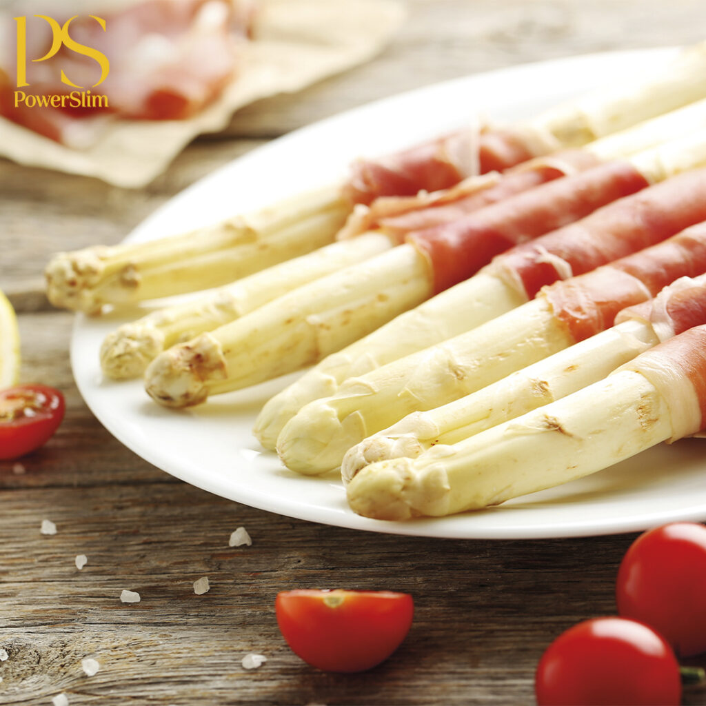 Spargel mit Schinken