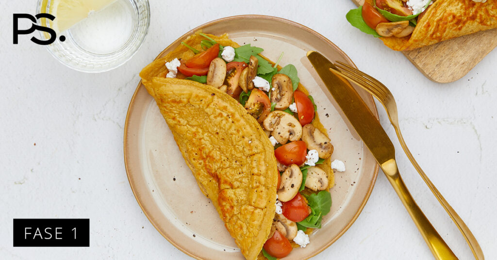 Lachswrap mit Balsamico-Champignons und Tomaten