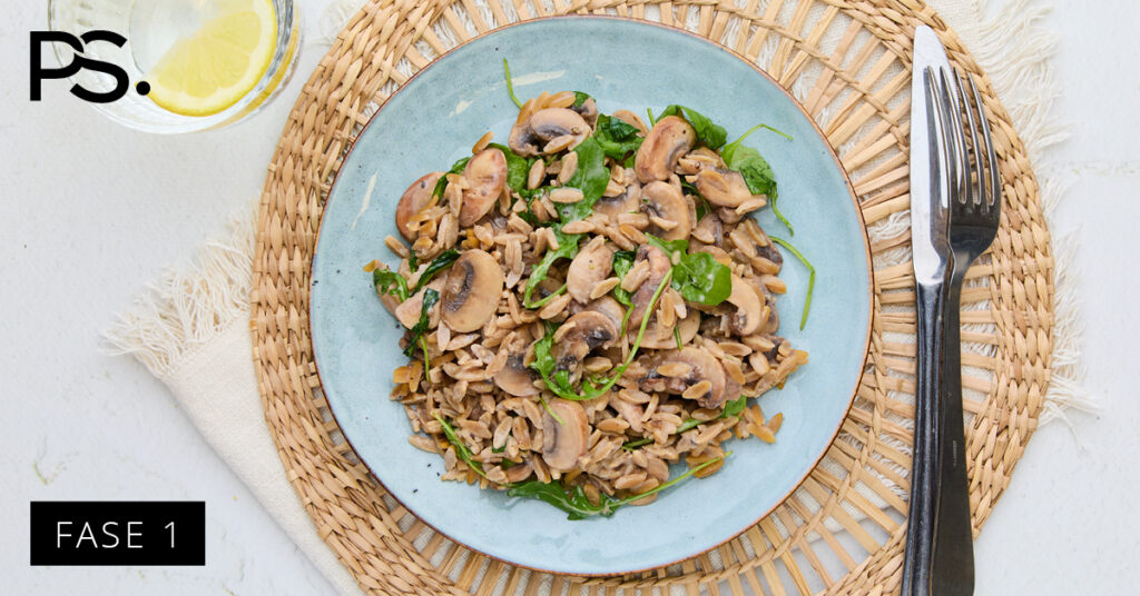 Risotto mit Trüffelchampignons und Rucola