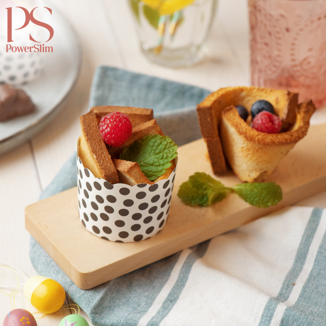 Arme-Ritter-Muffins mit geschmolzener Schokolade