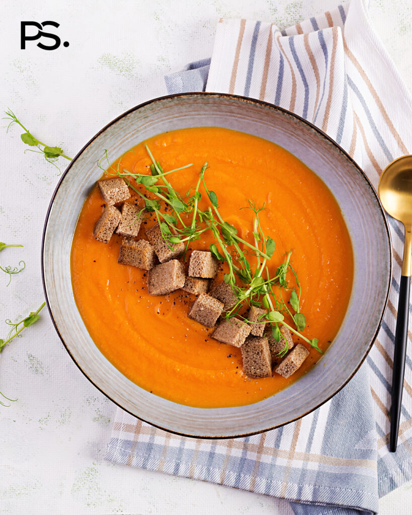Kürbissuppe mit Croutons