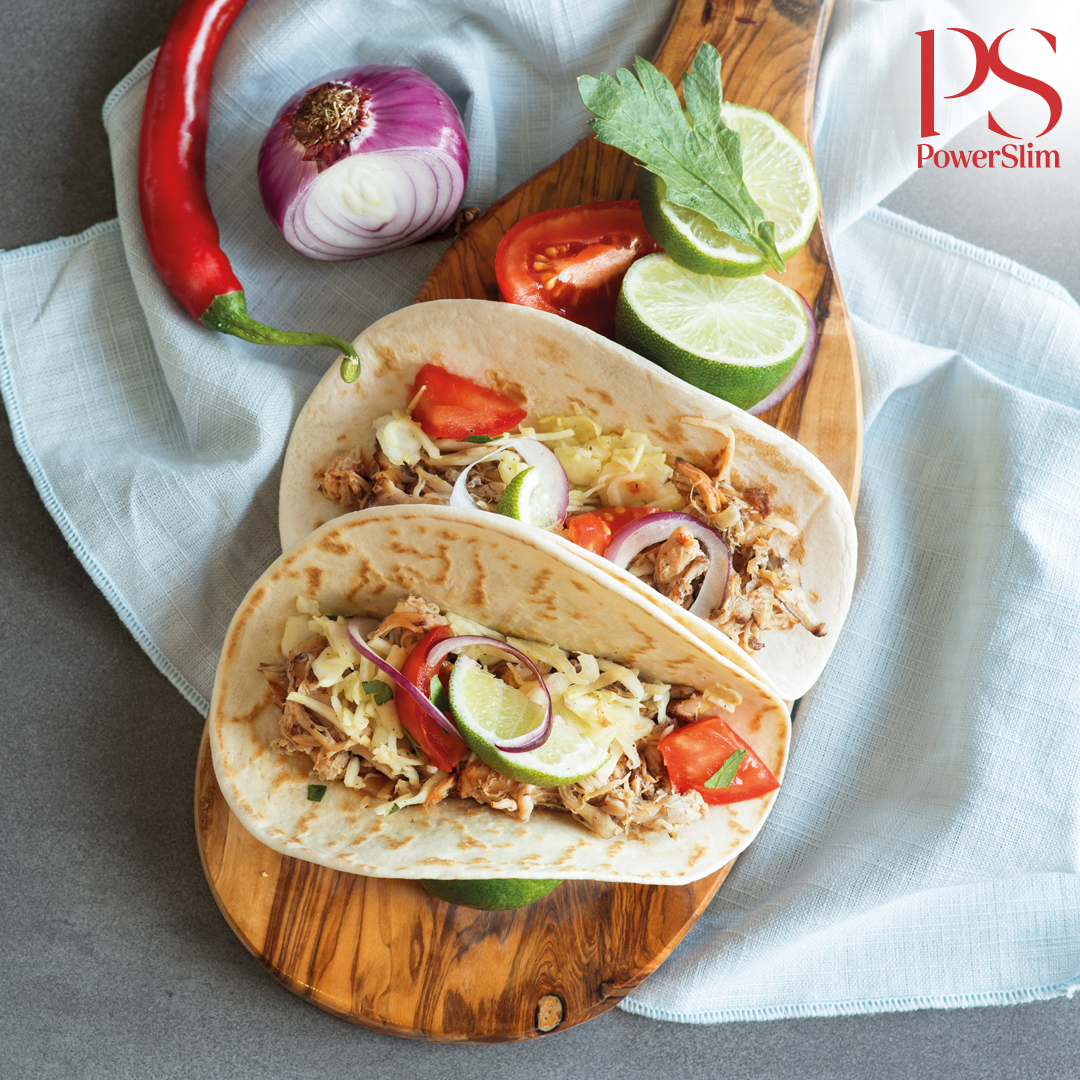 Wrap mit Pulled Chicken und Weißkrautsalat